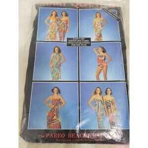 GORGEOUS BNIB MARY QUANT Vintage 1980s Pareo Beach Wrap/Sarong mod mom retro mia